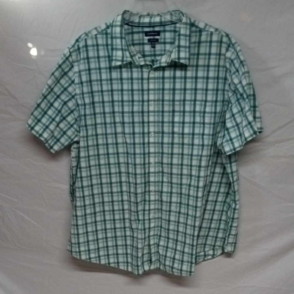 Croft & Barrow Green Plaid Casual Shirt